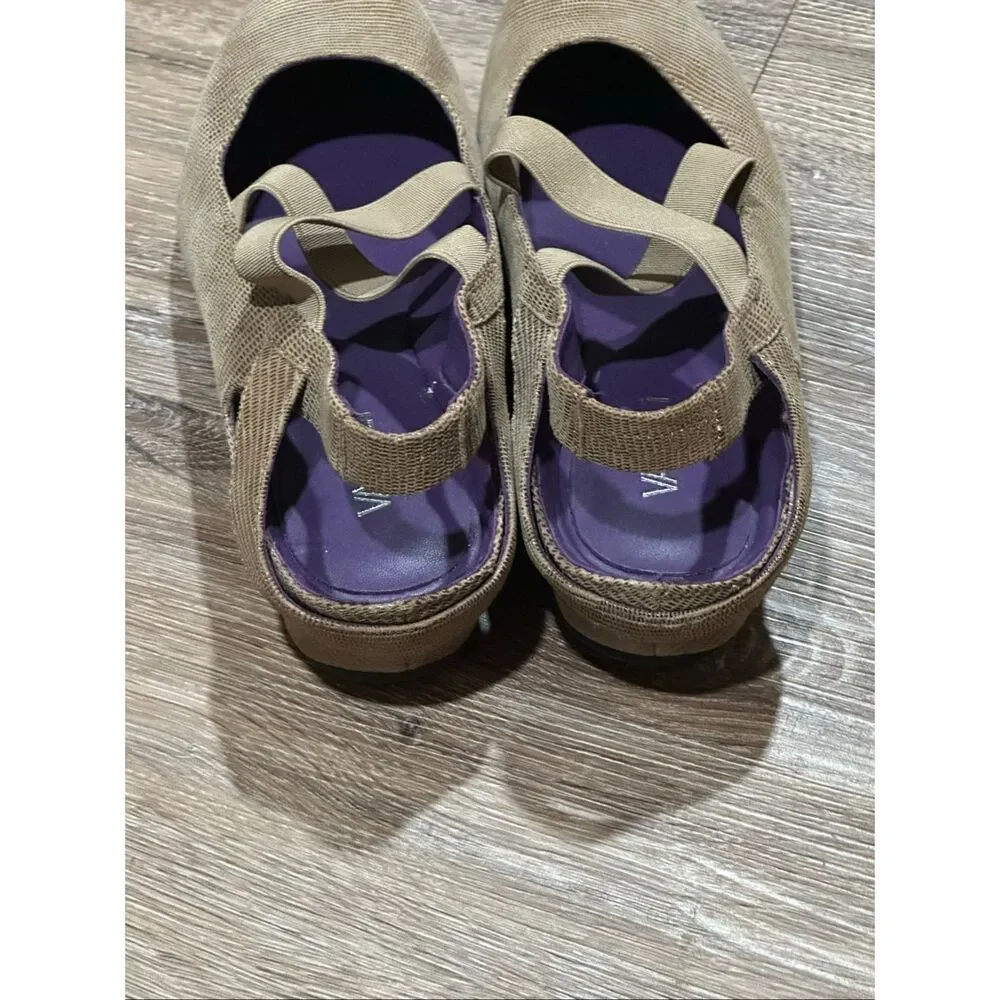 VanEli tan brown strappy ballet flat 9 Marjory